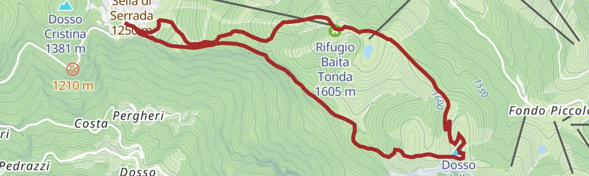 Route map: La Forra del Lupo – The Wolf Gorge